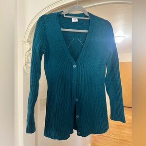 CABI Deco Cardigan Teal Size Small